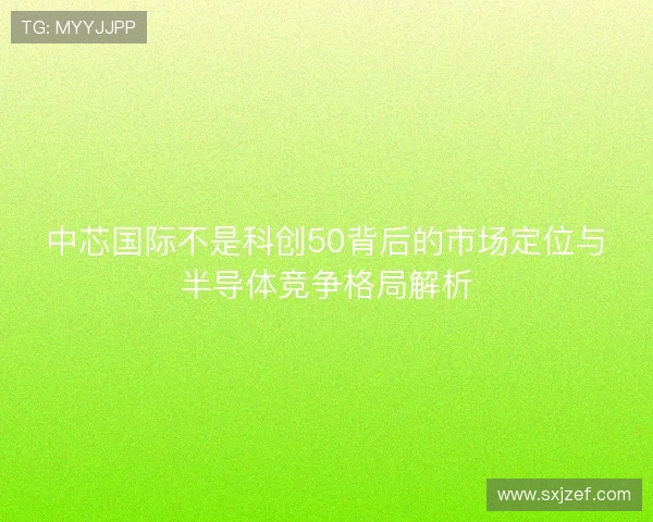 中芯国际不是科创50背后的市场定位与半导体竞争格局解析 中芯国际不是科创50背后的市场定位与半导体竞争格局解析